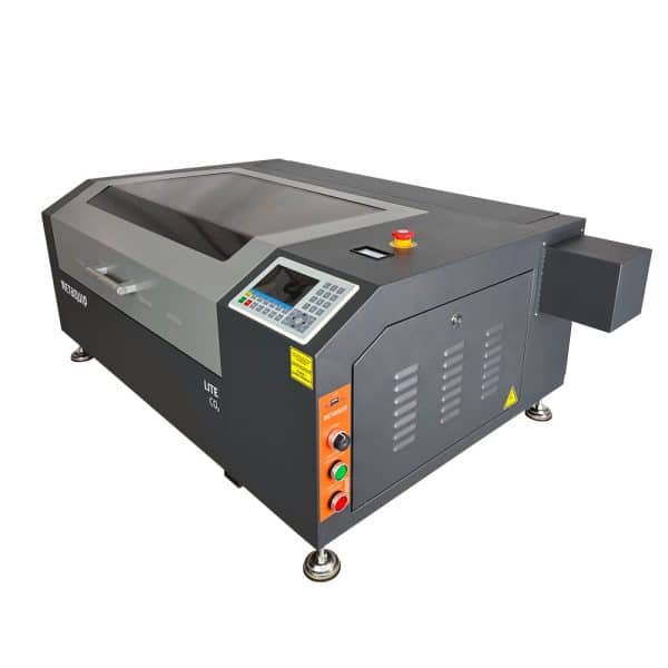 Biurkowa wycinarka laserowa CO2 - z boku